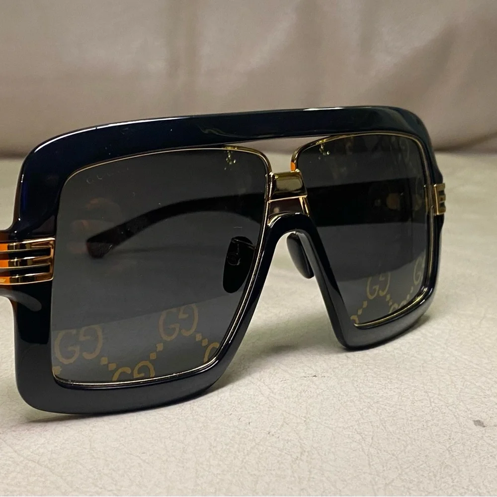 Gucci 60MM multi logo Mask Sunglasses